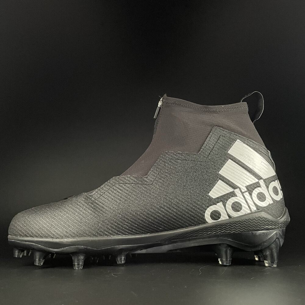 Adidas Nasty Fly 2.0 Mid Men's 13.5 Black White Football Cleats Athletic Sneaker - Picture 4 of 7
